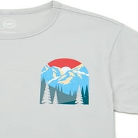 Wonder Nation Boys kratki rukavi povišena grafička majica, veličine 4- & Husky