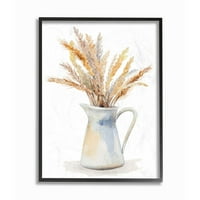 Stupell Industries pšenica u vrču Still Life akvarelna slika uokvirena Giclee teksturizirana umjetnost Lanie Loreth