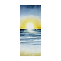 Zaštitni znak likovna umjetnost 'Slojeviti zalazak sunca Triptich II' platno Art by Grace Popp