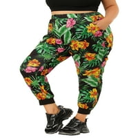 Jedinstvene ponude za juniorske veličine teretni tropska odjeća cvjetni elastični struka jogger hlače
