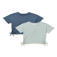 Majica kratkih rukava za djevojčice, 2 pakiranja, veličine 4 I Plus