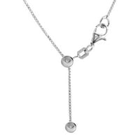 24-inčni Podesivi lanac od srebra od srebra od rodija za žene