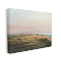 Stupell Industries daleka morska vikendica ruralna plaža Ocean View Galerija zamotana platno print zidna umjetnost,