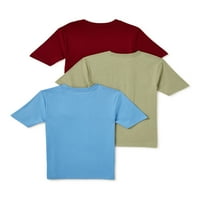 Wonder Nation Boys Crewneck majica s kratkim rukavima, 3-pack, veličine 4- & Husky