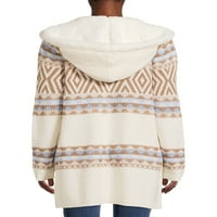 NO BOUNERIJE JONIORS FAU SHERPA HOODIE CARDIGAN