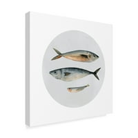 Zaštitni znak likovna umjetnost 'Tri ribe I' platna umjetnost Emma Scarvey