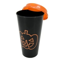 Halloween crne plastične plastike s narančastim poklopcem, pakiranjem, bundevama, zabavom, način proslave