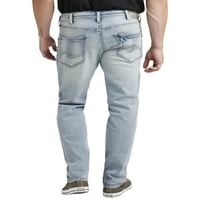 Silver Jeans Co. Muški Eddie opušteni fit konusne traperice s konusnim nogama Veliki i visoki, veličine struka 38-56