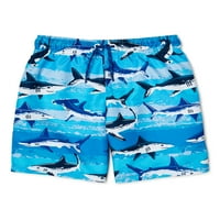 Wonder Nation Boys Shark Svakodnevno plivanje kratkih hlača, veličine 4- & Husky