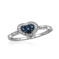 Jewelersclub 0. Sterling Silver Accent Plavi dijamantni prsten za žene