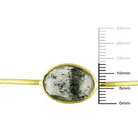 Miabella carat tgw rutilirana kvarcna žuta srebrna stanica sterlinga, 8