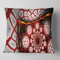 Jedinstveni uzorak dizajna Jedinstveni lagano crveni fraktalni dizajn - Sažetak jastuka za bacanje - 12x20