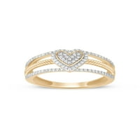 Imperial 1 5CT TDW Dijamantni prsten za srce u 10k žutom zlatu