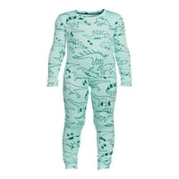 Dječački pidžama Set od 2 komada, gornji dio dugih rukava i hlače za trčanje veličine 4-12