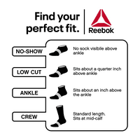 Reebok Men's Pro serije čarape za gležnjeve, 6-pack