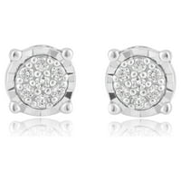 Carat t.w Diamond 10k Composite White Gold Composite Miracle Mirled Stud Stup