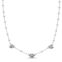 Prijatelji kućnih ljubimaca Ženski nakit Srebrni ton Ton Antikne teksture šape Frontalne ogrlice, 16 Duljina