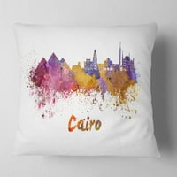 Dizajn Cairo Skyline - Jastuk za bacanje grada - 18x18