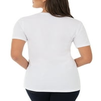 Time i Tru Women's Essential majice s V-izrezom kratkih rukava, PK snop