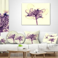 DesignArt fraktalni cvjetni svijetlo ružičasta - cvjetni jastuk za bacanje - 12x20