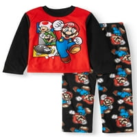 2-dijelna pidžama za dječake s mikro runom i dugim rukavima