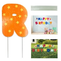 Način proslave zabave Plastični dvorišni natpis s natpisom Sretan rođendan, Višebojni