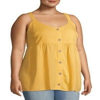 Ženska majica bez rukava s gumbima na prednjoj strani