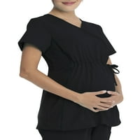SFRUBSTAR Ženski majčinstvo Fleksibilno rastezljivo pletena bočna ploča Skid Shicb Scrub Top WD800