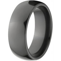 Visoko polirani crni cirkonijev polukružni prsten