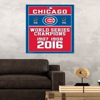 Zidni plakat Chicago Cubs-prvaci, 22.375 34
