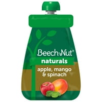 Bukova-Nut Naturals Stage 2, Apple Mango & Spinat Beby Food, 3. Oz Torbin