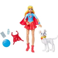Super Hero Girls Supergirl Lik s psom za kućne ljubimce, Krypto