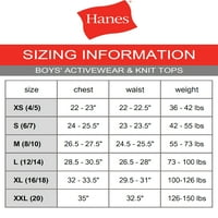 Hanes Boys Ecosmart Fleece Tweatpants i Pulover Hoodie s dvodijelnim znojem, veličine 4-18