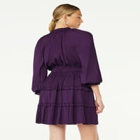 Scoop ženska ruffle mini haljina, veličine xs-2xl