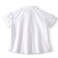 Wonder Nation Girls 4- školska uniforma bluza s kratkim rukavima s kratkim rukavima