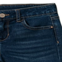 Wonder Nation Girls Roll manžetna traper jean kratke hlače, 2-pack, veličine 5- & Plus