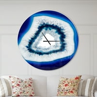 DesignArt 'kriška kristala plavog agata' Moderni zidni sat