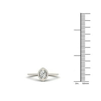 1 3CT TDW Marquise Diamond 10K žuti zlatni halo prsten