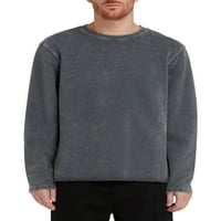 Studio muški i veliki muški francuski terry odjevni odjeća kolut rub dugih rukava, veličine xs-3xl, muški pulover