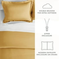 3-dijelni set pokrivača za poplune u zlatnoj boji