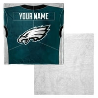 Philadelphia Eagles NFL Jersey Personalizirani Silk Touch Sherpa bacanje pokrivača, 50 60