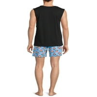 Paul Frank muški tenk Top i kratke hlače set pidžama, 2-komad, xlarge