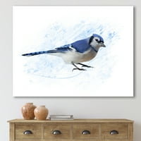 Drevna Plava sojka ptica Slikarstvo platno umjetnički tisak