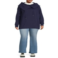 Ženska jakna od flisa s omotom u veličini veličine