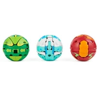 Bakugan Starter 3-Pack, Demorc Ultra, Geogan Rising Collectible Action Figures