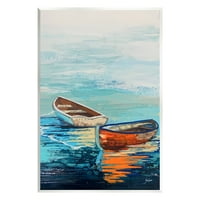 Stupell Industries tihi čamci koji lebde živopisne oceanske površinske refleksije slika bezbroj art art print art,