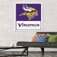 Minnesota Vikings - Poster zida logotipa, 22.375 34