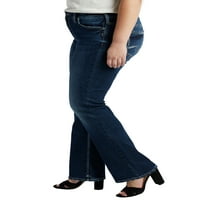 Silver Jeans Co. Ženske plus veličine suki srednjeg uzdizanja bootcut traperice veličine 12-24