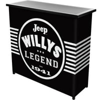 Prijenosni bar-opušteni zatvoreni vanjski, pop-up pića s Jeep Willys Legend Black-Patio, garaža ili pribor za špilju