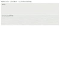 Zbirka prilagođenih refleksija, 2 Bežični bledani drveni sjenila, bijela bijela, 1 2 Širina 72 Duljina